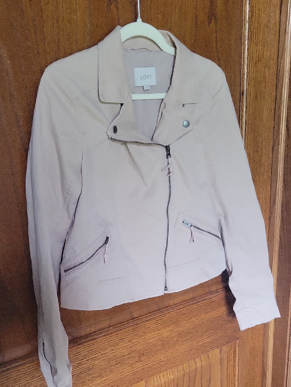 LOFT Blush Pink Moto Jacket